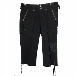 Harley Davidson Black Capri Pants